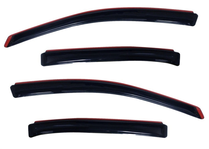 AVS 10-18 Ford Taurus Ventvisor In-Channel Front & Rear Window Deflectors 4pc - Smoke - Bull Strap