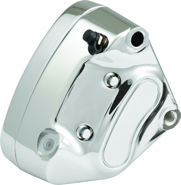 Bikers Choice 00-07 Softail Dyna FLT 00-03 XL Front Right Chrome Caliper W/Pads - Bull Strap