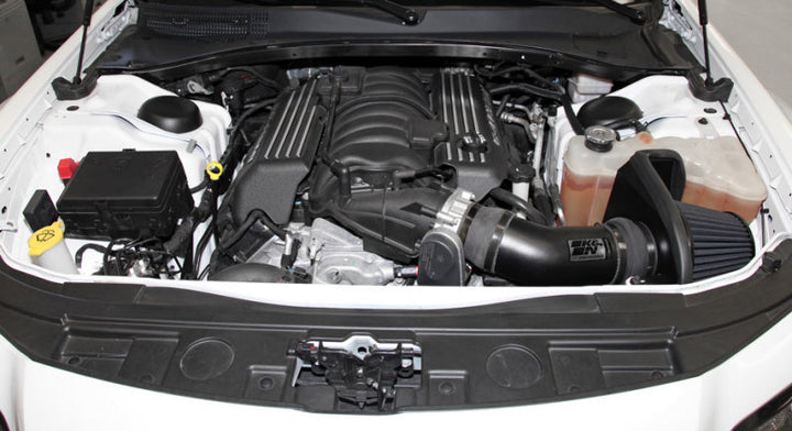 K&N 11-13 Dodge Challenger V8/12-13 Charger V8 / 12-13 Chrysler 300 Black Performance Intake Kit - Bull Strap