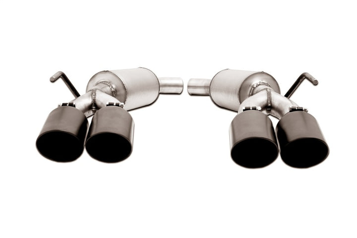 Gibson 20-23 Ford Explorer ST / Lincoln Aviator 3.0L 2.25in Axle-Back Dual Exhaust - Black Elite - Bull Strap