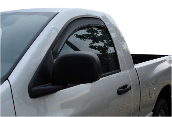 AVS 02-08 Dodge RAM 1500 Standard Cab Ventvisor In-Channel Window Deflectors 2pc - Smoke - Bull Strap