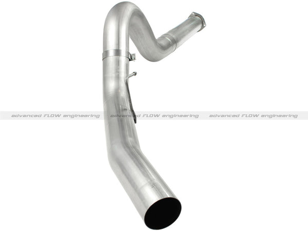 aFe Atlas 5in DPF-Back Aluminized Steel Exh Sys, Ford Diesel Trucks 11-14 v8-6.7L (td) No tip - Bull Strap
