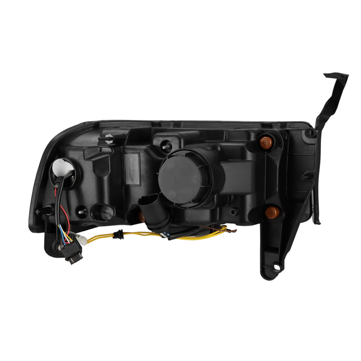 AlphaRex 94-01 RAM 1500 LUXX LED Proj Headlights Blk w/Activ Light/Seq Signal/SB DRL - Bull Strap
