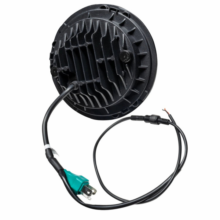 Oracle 7in High Powered LED Headlights - Black Bezel - White - Bull Strap