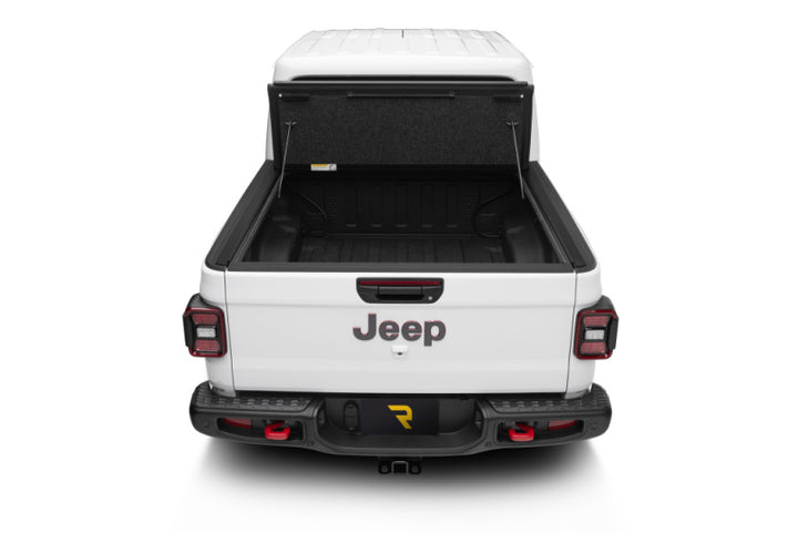 UnderCover 2020 Jeep Gladiator 5ft Ultra Flex Bed Cover - Matte Black Finish - Bull Strap