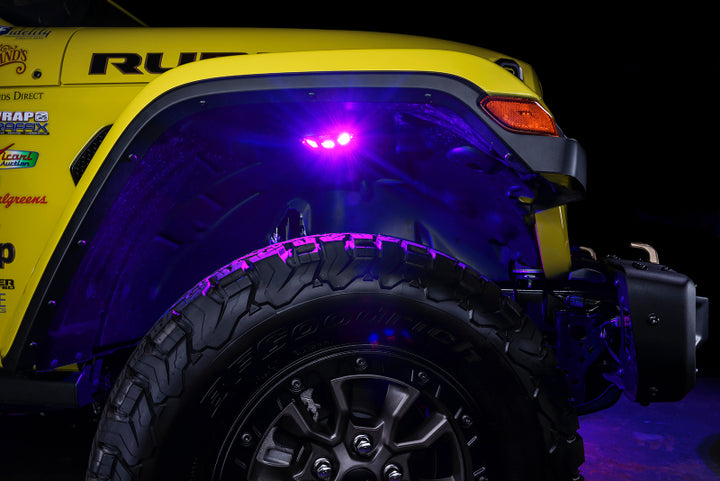 Oracle Underbody  RGB+W Wheel Well Rock Light Kit - 4 PCS - ColorSHIFT - Bull Strap
