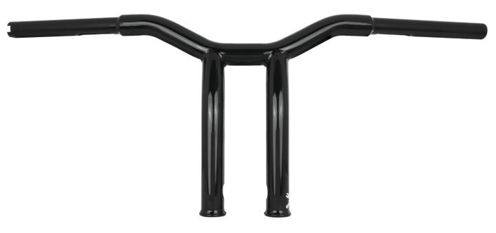 Burly Brand Dominator Raked Bar 10in - Gloss Black - Bull Strap