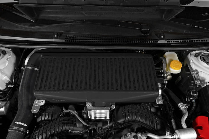 PERRIN 22-25 Subaru WRX / 19-25 Ascent / 20-25 Outback & Legacy Turbo Top Mount Intercooler - Black - Bull Strap