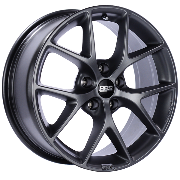 BBS SR 18x8 5x112 ET45 Satin Grey Wheel -82mm PFS/Clip Required - Bull Strap