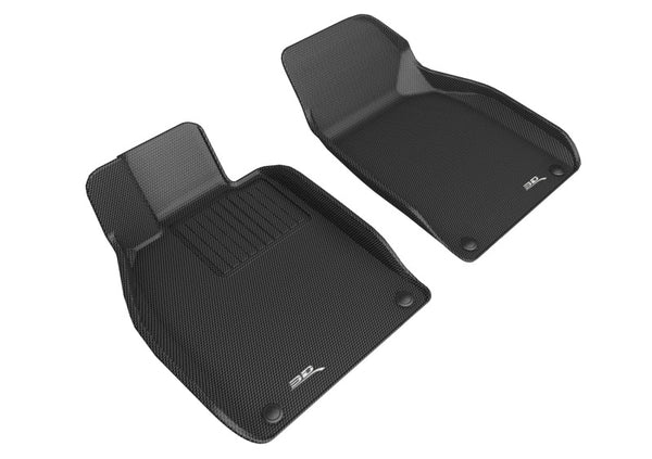 3D MAXpider Custom Fit KAGU Floor Mat (BLACK) Compatible for PORSCHE BOXSTER/CAYMAN/718 2013-2023 - - Bull Strap