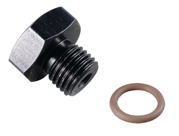 Fragola -10AN Port Plug 7/8-14 - Black - Bull Strap