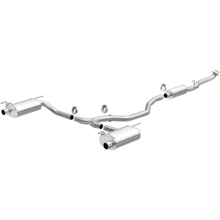 MagnaFlow CatBack 2018 Honda Accord L4 2.0LGAS 2.5in Dual Outlet Stainless Street Series Exhaust - Bull Strap