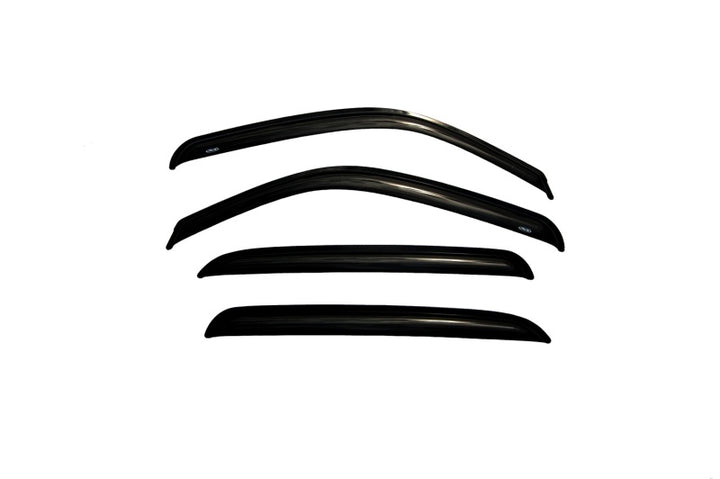 AVS 02-06 Cadillac Escalade EXT Ventvisor Outside Mount Window Deflectors 4pc - Smoke - Bull Strap