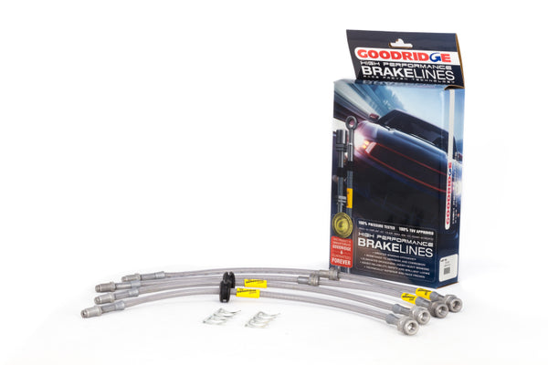 Goodridge 04-13 Mazda 3/Mazdaspeed3 Stainless Steel Brake Line Kit - Bull Strap