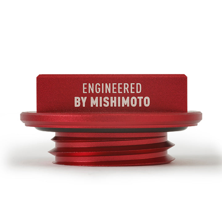 Mishimoto Subaru Hoonigan Oil Filler Cap - Red - Bull Strap
