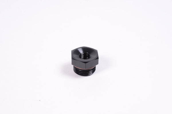 Radium Engineering 8AN ORB to 1/8NPT Female Adapter Fitting - Blk Anodized - Bull Strap