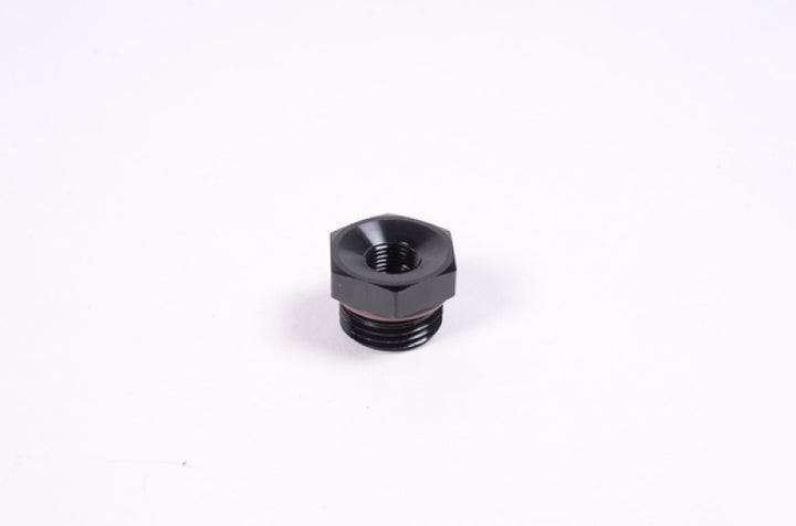 Radium Engineering 8AN ORB to 1/8NPT Female Adapter Fitting - Blk Anodized - Bull Strap