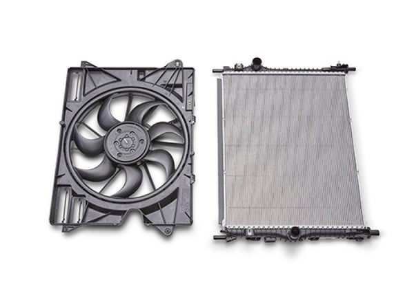 Ford Racing 2024+ Ford Mustang Dark Horse Radiator w/ Fan - Bull Strap