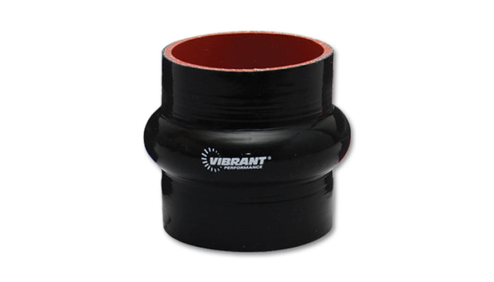 Vibrant 4 Ply Reinforced Silicone Hump Hose Connector - 3.5in I.D. x 3in long (BLACK) - Bull Strap