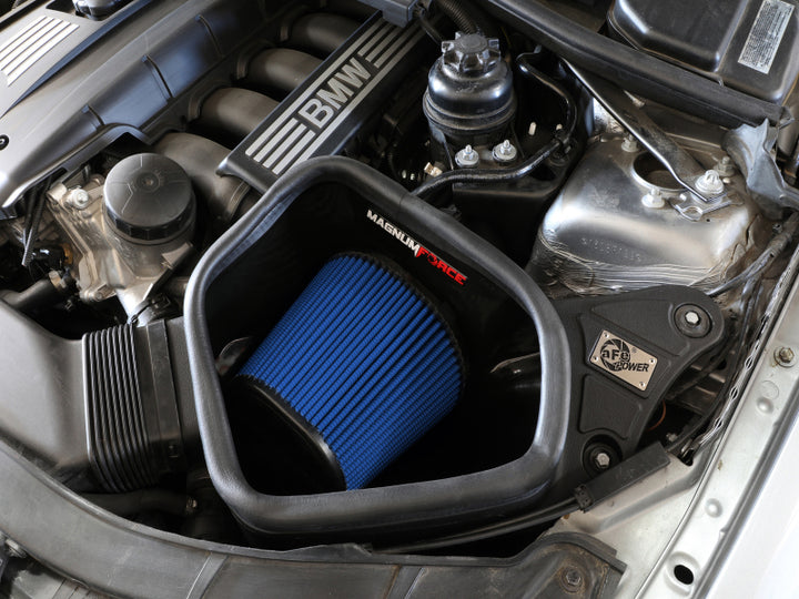 aFe POWER Magnum FORCE Stage-2 Pro 5R Cold Air Intake System 06-13 BMW 3 Series L6-3.0L Non Turbo - Bull Strap
