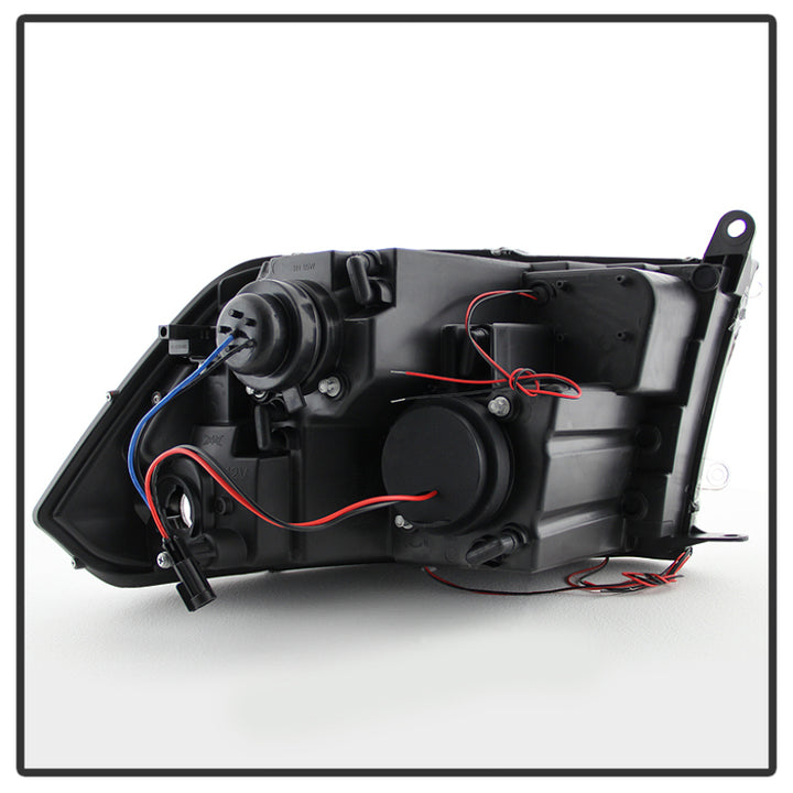 Spyder Dodge Ram 1500 09-14 10-14 Projector Headlights Halogen- LED Halo LED - Chrm PRO-YD-DR09-HL-C - Bull Strap