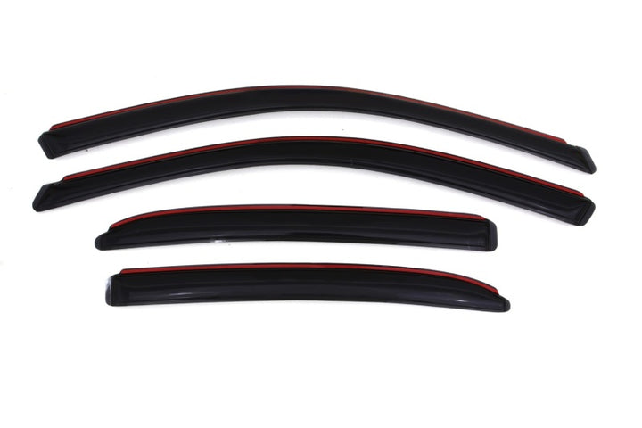 AVS 03-07 Honda Accord Ventvisor In-Channel Front & Rear Window Deflectors 4pc - Smoke - Bull Strap
