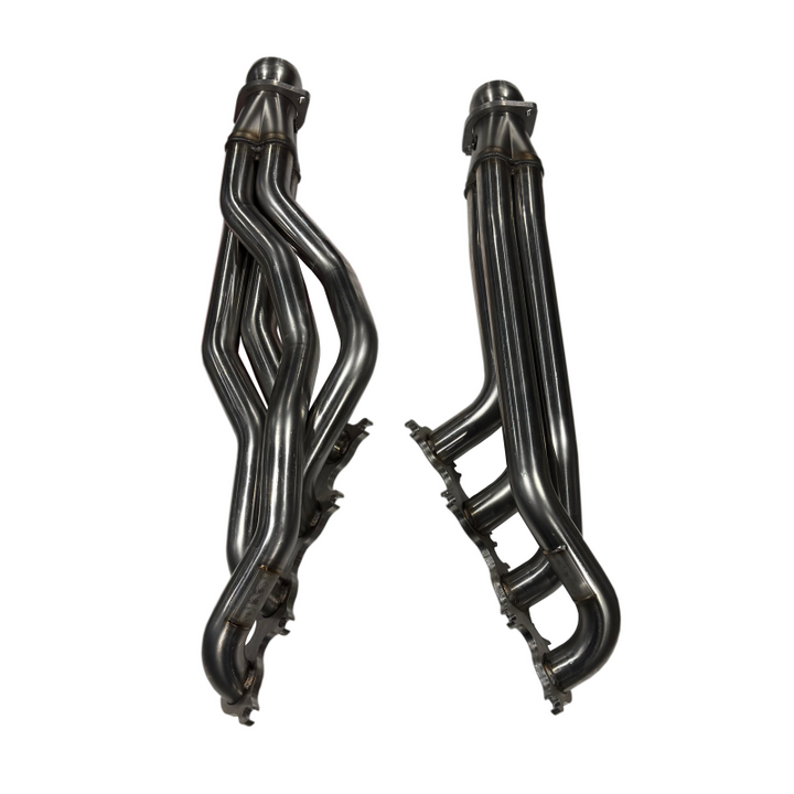 Kooks 21-23 Ford F150 Coyote V8 5.0L 1-7/8in SS Header w/ GREEN Catted Connection Pipe - Bull Strap