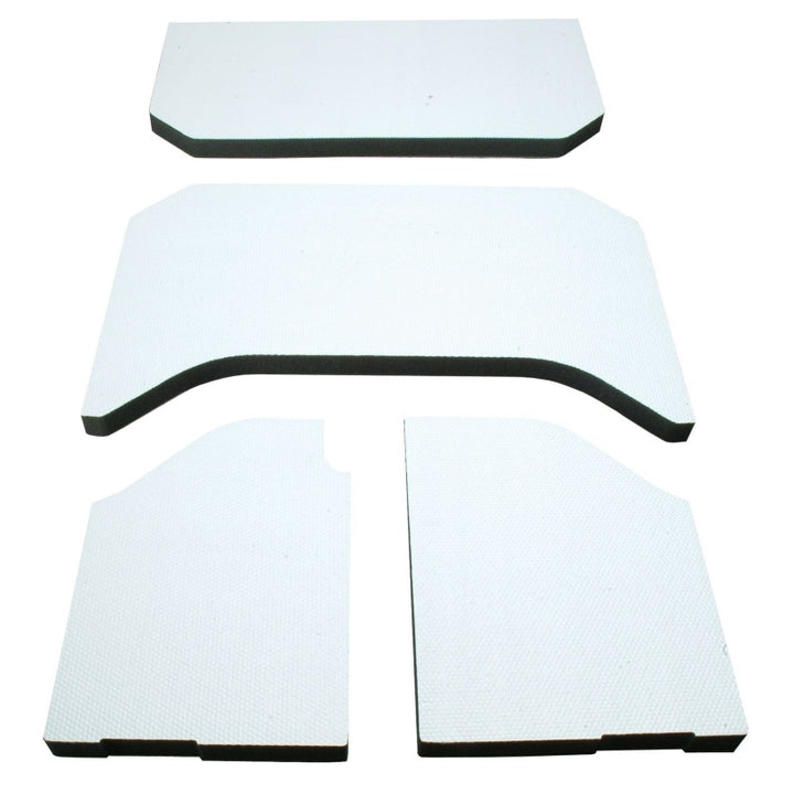 DEI 11-18 Jeep Wrangler JK 4-Door Boom Mat Headliner - 4 Piece - White - Bull Strap