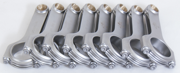 Eagle Mitsubishi 4G63 6-Bolt w/ 22mm Pin for Newer Pistons H-Beam Connecting Rods (Set of 4) - Bull Strap