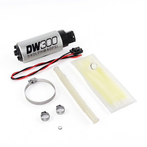 DeatschWerks 92-95 BMW E36 325i DW300 340 LPH In-Tank Fuel Pump w/ Install Kit - Bull Strap
