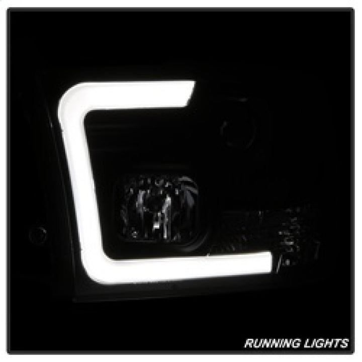 Spyder 09-16 Dodge Ram 1500 Version 2 Headlights Light Bar DRL Black PRO-YD-DR09V2-LBDRL-BK - Bull Strap