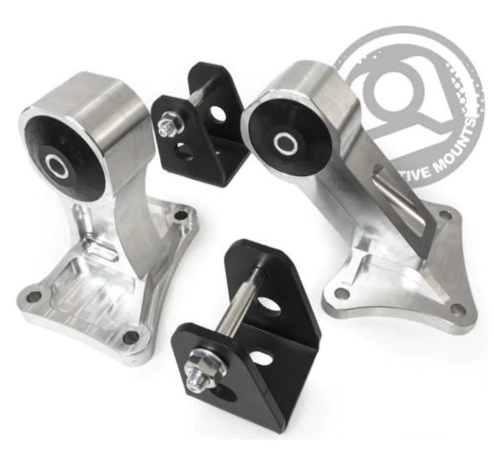 Innovative 00-09 Honda S2000 F-Series Silver Aluminum Mounts 75A Bushings (NoTrans Mount) - Bull Strap
