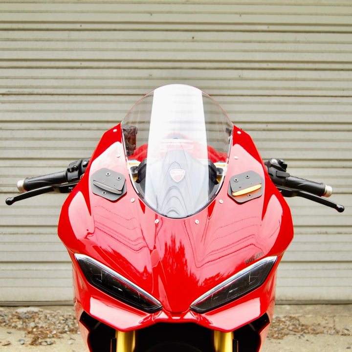 New Rage Cycles 25+ Ducati Panigale V2 Mirror Block Off Turn Signals - Bull Strap