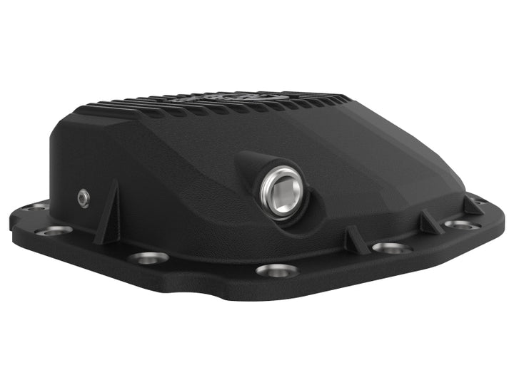 aFe Pro Series Rear Differential Cover Black w/ Fins 15-19 Ford F-150 (w/ Super 8.8 Rear Axles) - Bull Strap