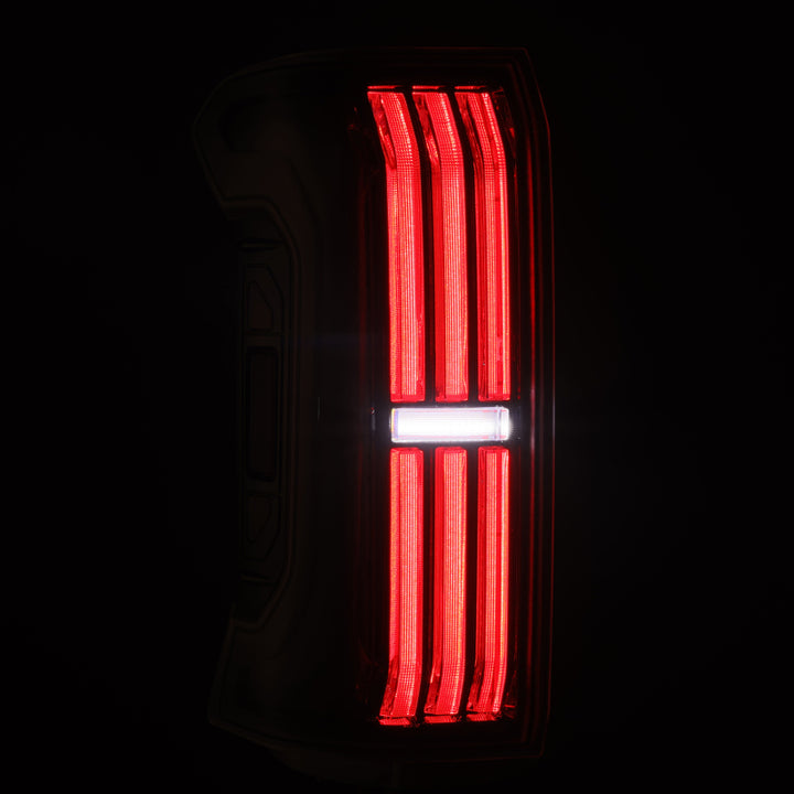 AlphaRex 24-25 Toyota Tacoma NOVA-Series LED Prismatic Tail Lights - Black - Bull Strap