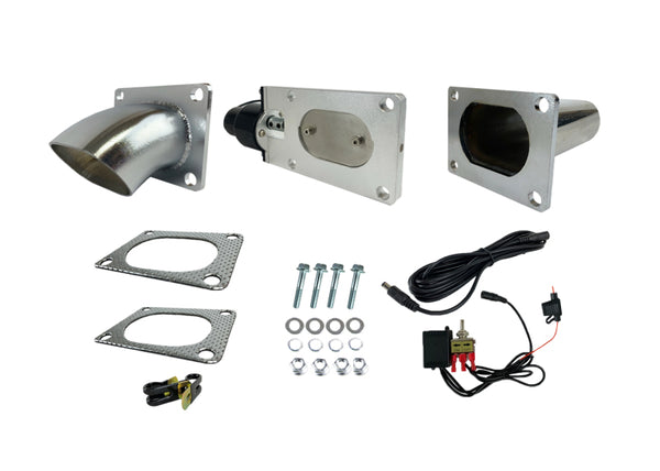 Granatelli 3.0in Oval Stainless Steel Electronic Exhaust Cutout - Bull Strap