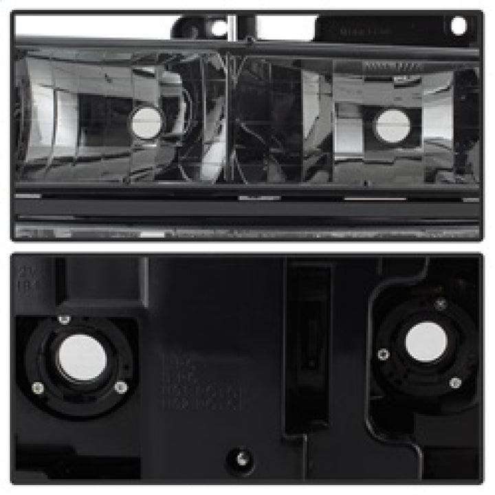 xTune Chevy Suburban 94-98 Headlights w/ Corner & Parking Lights 8pcs Smoked HD-JH-CCK88-AM-SM-SET - Bull Strap