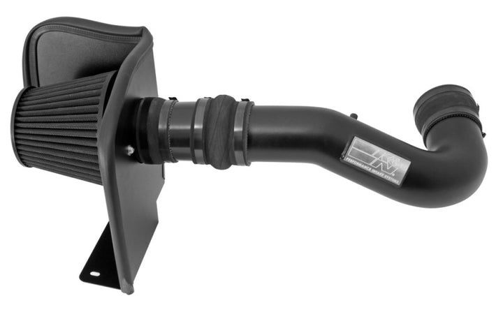 K&N 07-08 Chevy Silverado 1500 4.8L/5.3L V8 / 07-08 GMC Yukon 4.8L/5.3L V8 Black Perf Intake Kit - Bull Strap
