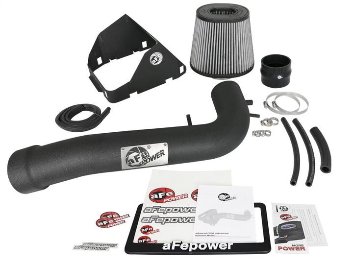 aFe Magnum FORCE Stage-2 Pro DRY S Cold Air Intake System 2017 Ford Superduty V8 6.2L - Bull Strap