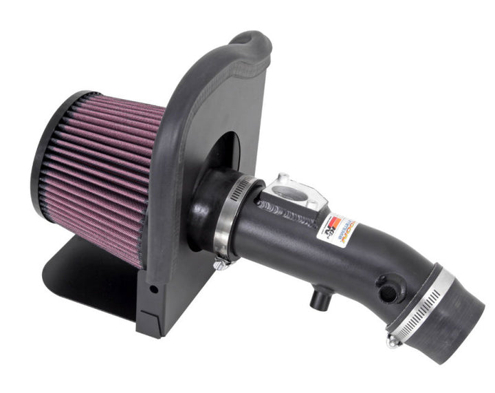 K&N 06-10 Toyota Yaris L4-1.5L Flat Black Typhoon Short Ram Intake - Bull Strap