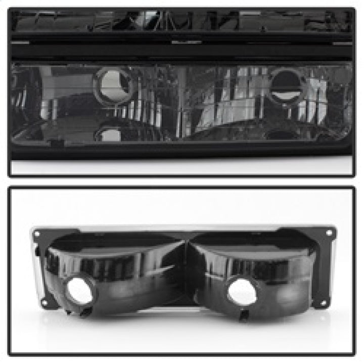 xTune Chevy Suburban 94-98 Headlights w/ Corner & Parking Lights 8pcs Smoked HD-JH-CCK88-AM-SM-SET - Bull Strap