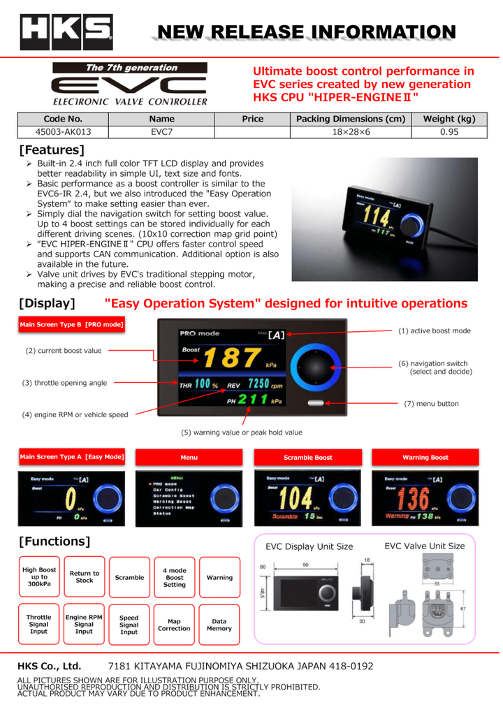 HKS EVC7-IR 2.4 - Bull Strap