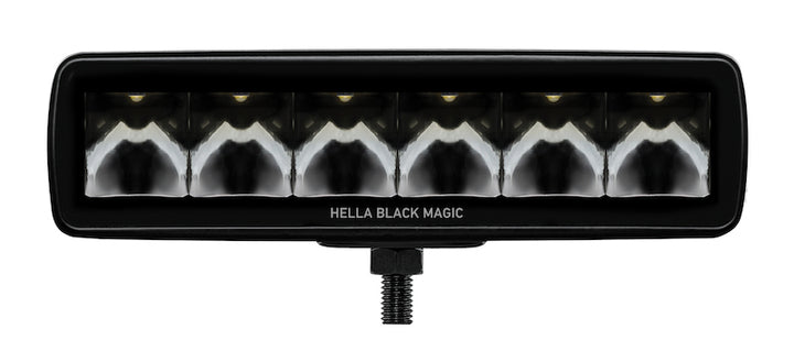 Hella Universal Black Magic 6 L.E.D. Mini Light Bar - Spot Beam - Bull Strap