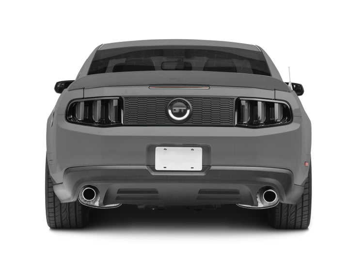 Raxiom 10-12 Ford Mustang Vector V2 LED Tail Lights - Gloss Black Housing (Clear Lens) - Bull Strap