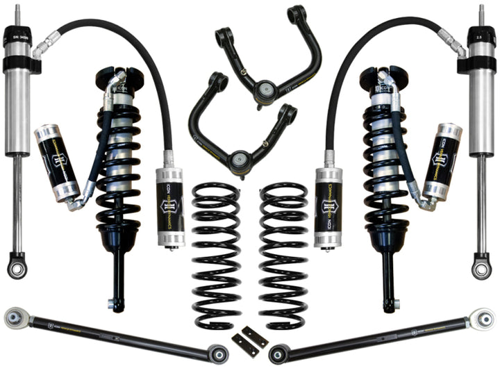 ICON 2010+ Toyota FJ/4Runner 0-3.5in Stage 5 Suspension System w/Tubular Uca - Bull Strap
