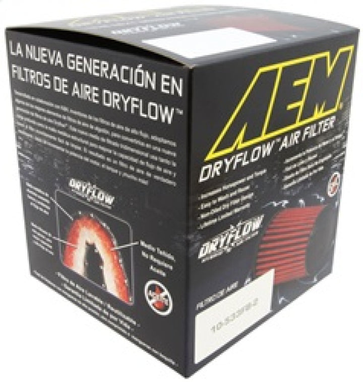 AEM 3.25 in DRY Flow Short Neck 5 in Element Filter - Bull Strap