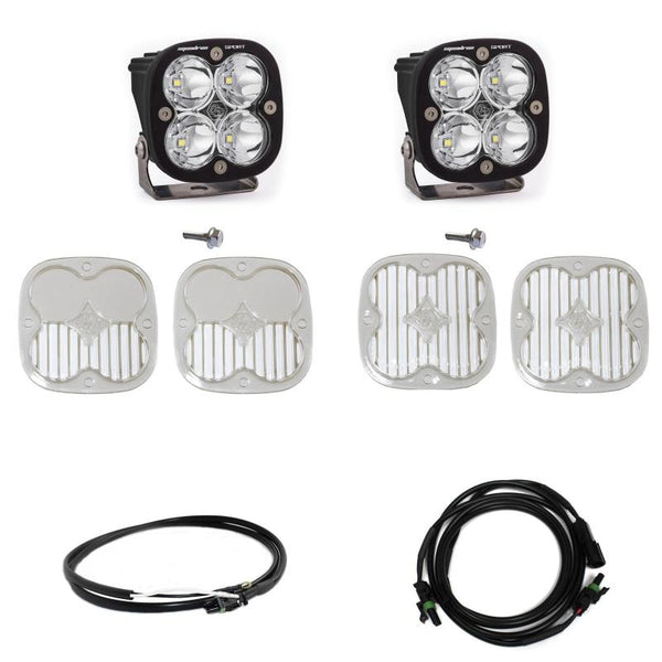 Baja Designs 2021+ Ford Bronco A Piller Light Kit Squadron Sport Spot w/Upfitter - Bull Strap