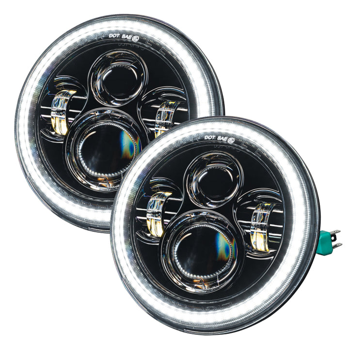 Oracle 07-18 Jeep Wrangler JK Switchback LED Halo Headlights - Amber/White - Switchback - Bull Strap