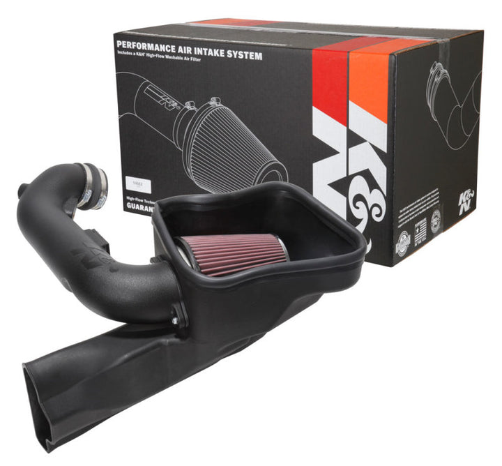 K&N 2018 Ford Mustang GT V8 5.0L F/I AirCharger Performance Intake - Bull Strap