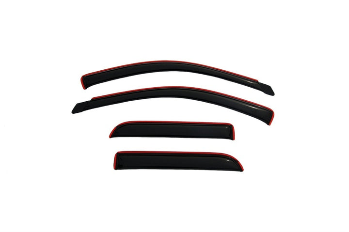AVS 02-08 Dodge RAM 1500 Quad Cab Ventvisor In-Channel Front & Rear Window Deflectors 4pc - Smoke - Bull Strap